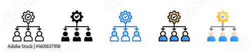 Resources Allocation Icon Set Multiple Style Collection