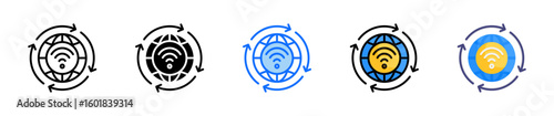 Iot Ecosystem Icon Set Multiple Style Collection