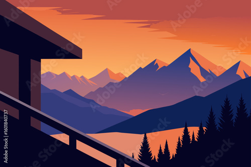 sunrise in the mountains