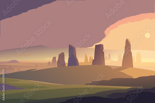 sunrise in the mountains