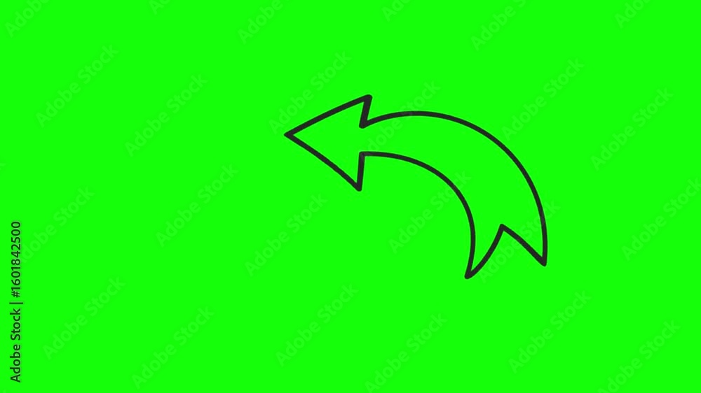 Animated Hand Drawn Arrow on Green Screen Background Animated Hand Drawn Arrow on Green Screen Background