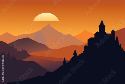 sunrise in mountains