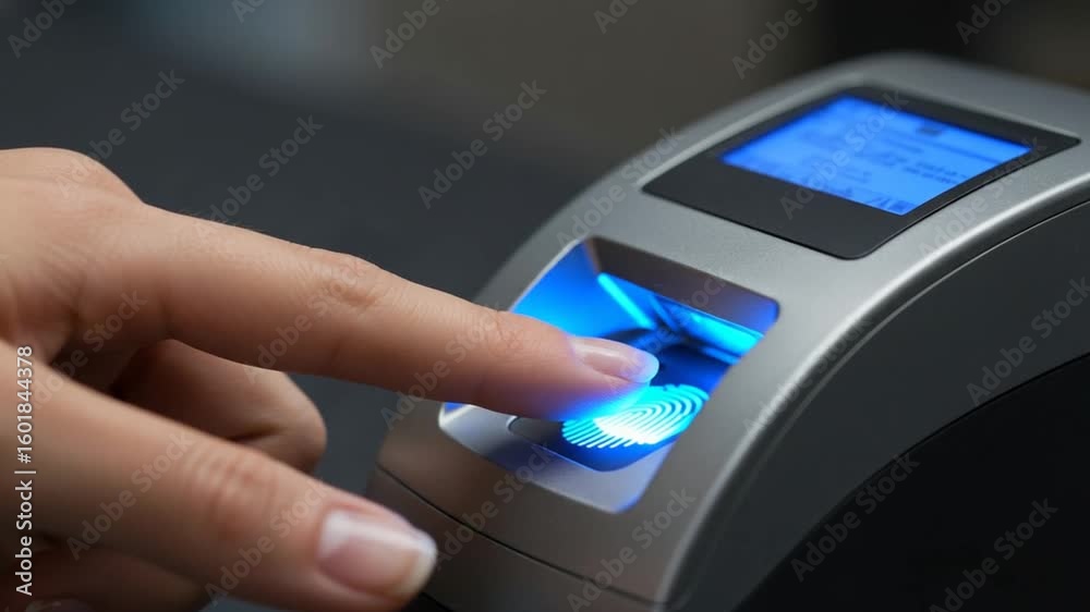Fingerprint Scan: Biometric Authentication Process, Security, Access Control.
