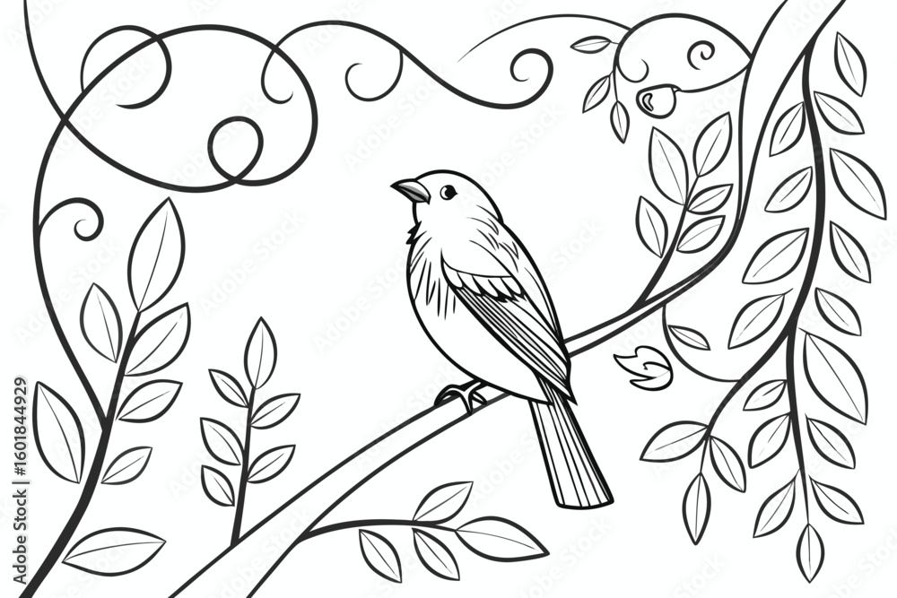 Fototapeta premium vector illustration of a bird