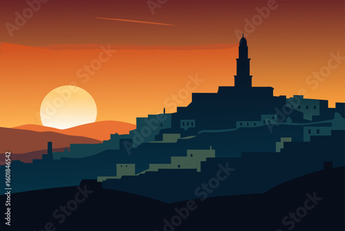 silhouette of city