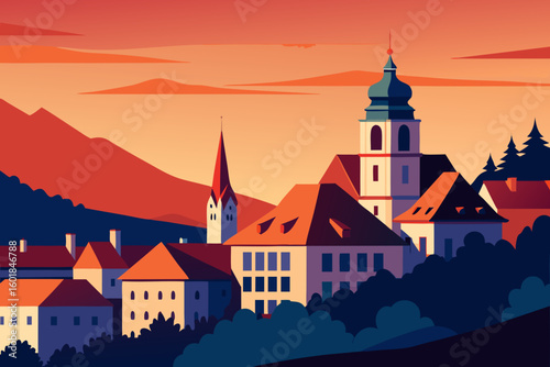 vector illustration of a church