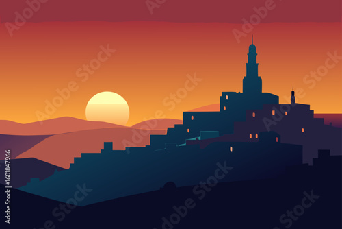 silhouette of the city