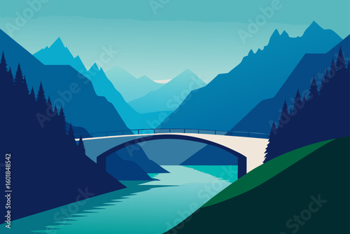  scenic bridge over emerald river in julian alps