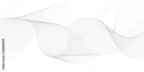 Abstract wave element for design. Digital frequency track equalizer. Vector illustration. Wave with lines created using blend tool.
