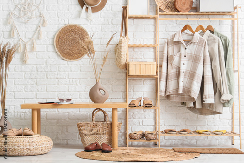 Interior of hallway with wo...