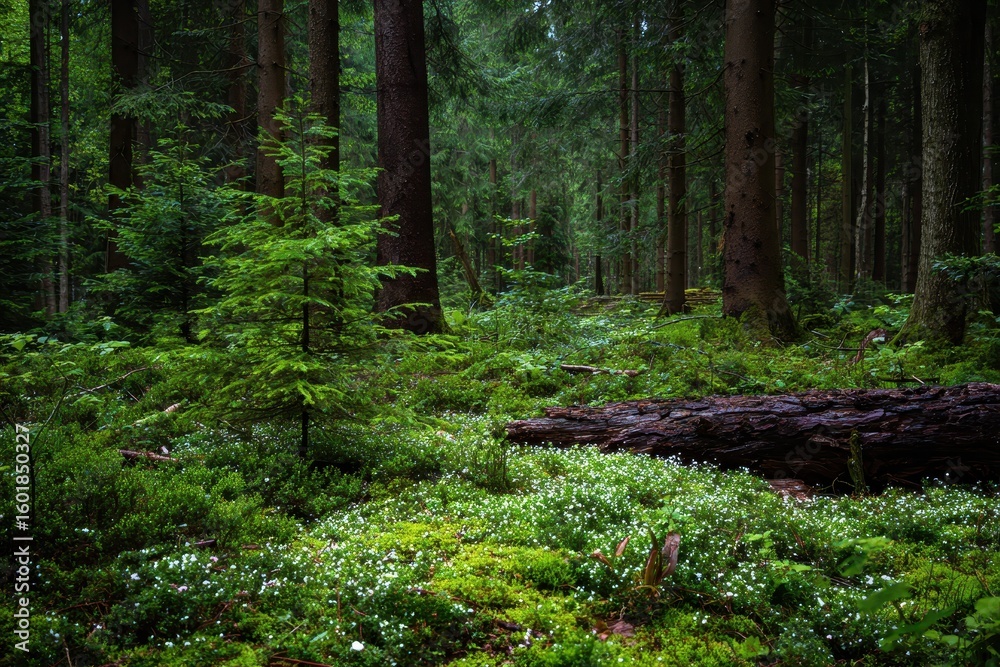 Obraz premium Forest spring plants