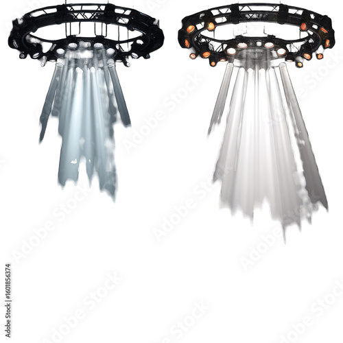 Two digital illustrations depict a dark, 