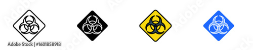 Biohazard Symbol  Icon Set Multiple Stlye Collection