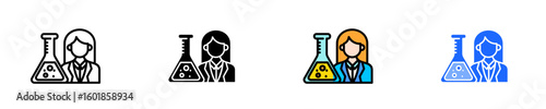 Lab Technician  Icon Set Multiple Stlye Collection