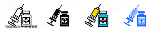 Vaccine Development  Icon Set Multiple Stlye Collection