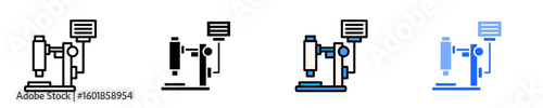 Digital Microscope  Icon Set Multiple Stlye Collection