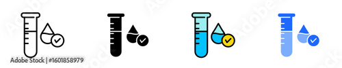 Water Purity Testing  Icon Set Multiple Stlye Collection