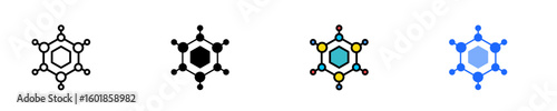 Nanotechnology Research  Icon Set Multiple Stlye Collection