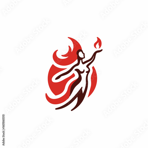 Fire goddess logo