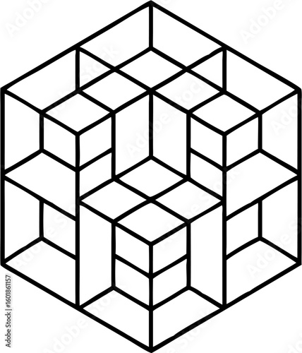 abstract 3d cubes