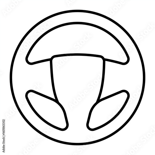 Single automotive part icon with simple outline style, mechanical spare component illustration with bold clean shape and monochrome detail for car repair and garage theme display.