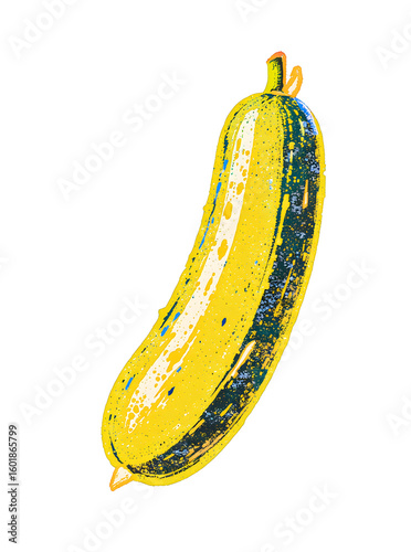 Vibrant Yellow Zucchini Isolated on Black Background Detailed Close Up of Fresh Farm Vegetable Perfect for Healthy Eating Concepts and Culinary Illustrations