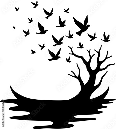silhouettes of birds, bird, silhouette, vector, animal, flying, illustration, nature, birds, black, fly, wing, sea, icon, wings, fish, dove, wild, wildlife, pigeon, drawing, seagull, sky, animals, fre