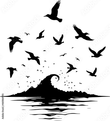 silhouettes of birds, bird, silhouette, vector, animal, flying, illustration, nature, birds, black, fly, wing, sea, icon, wings, fish, dove, wild, wildlife, pigeon, drawing, seagull, sky, animals, fre