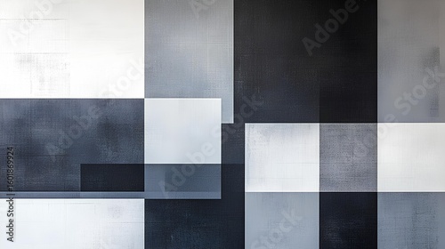Geometric Elegance: An abstract composition showcasing a study in monochrome, the interplay of geometric shapes and gradients gives a minimalist aesthetic appeal.