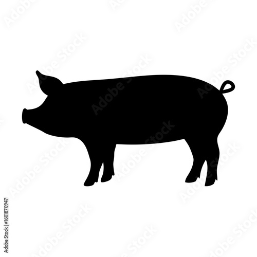 Silhouette of a pig, representing agriculture, farming and animal husbandry practices