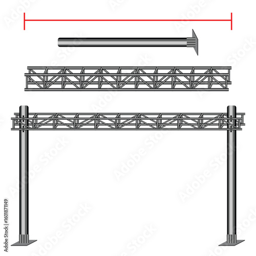 Design illustration of advertising billboard construction
