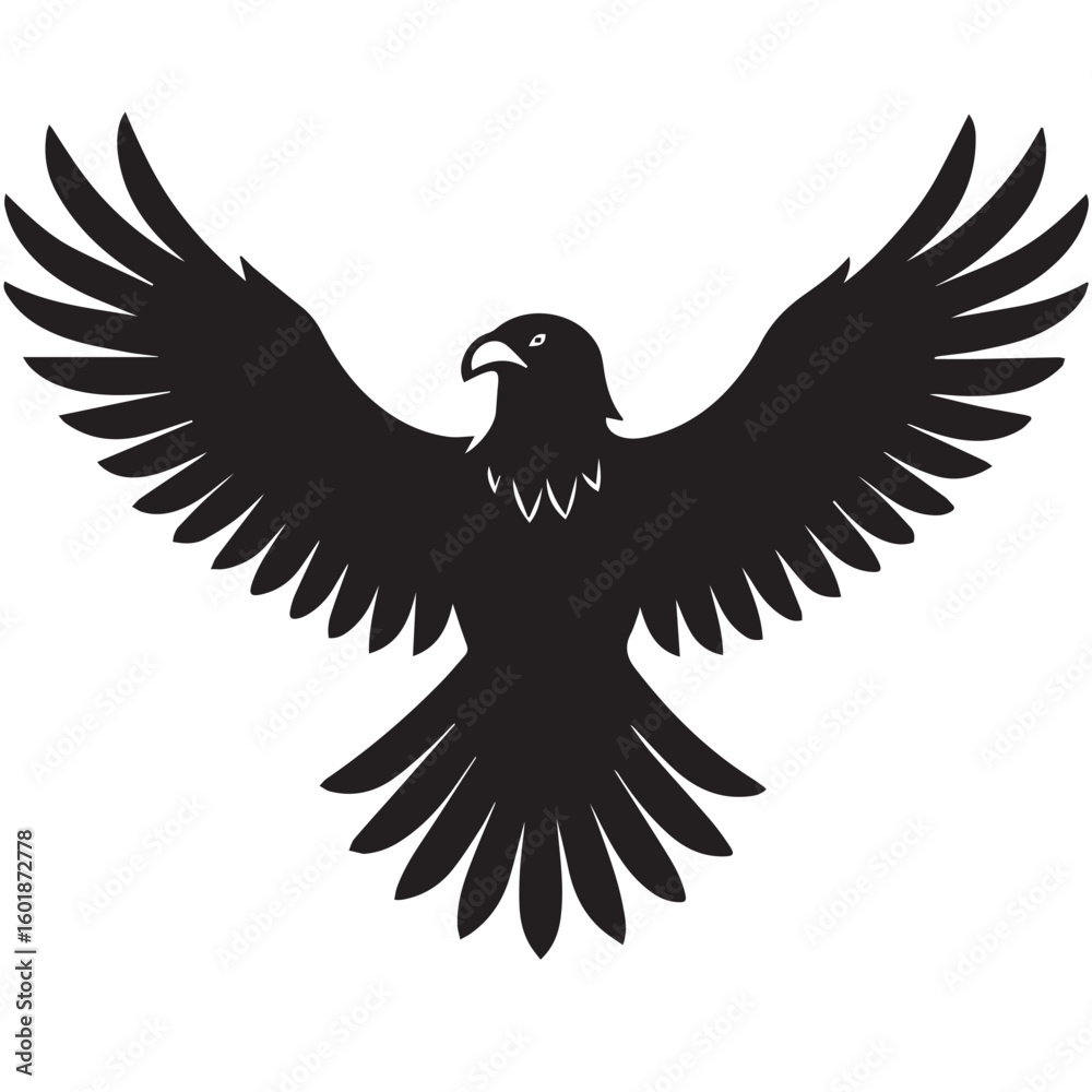 Obraz premium Majestic eagle illustration with detailed feathering