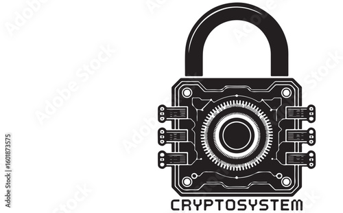 A chrome metal combination padlock isolated on a white background symbolizes secure protection