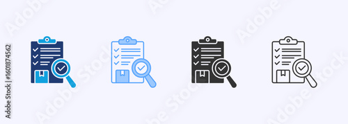 Inspection Icon Set Multiple Style Collection