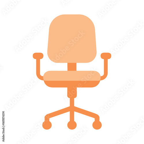 Office Chair Icon with Ergonomic Design
