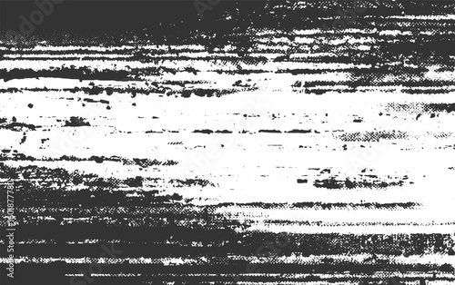 Rough textured horizontal bands of black and white abstract background