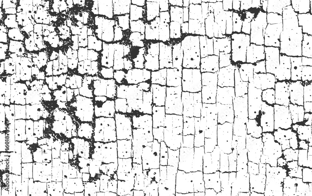 Fototapeta premium Textured surface with cracked pattern and scattered dark spots abstract