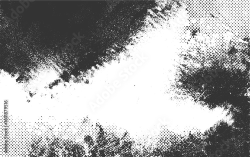 Abstract monochrome textured background with scattered dots and organic shapes vector