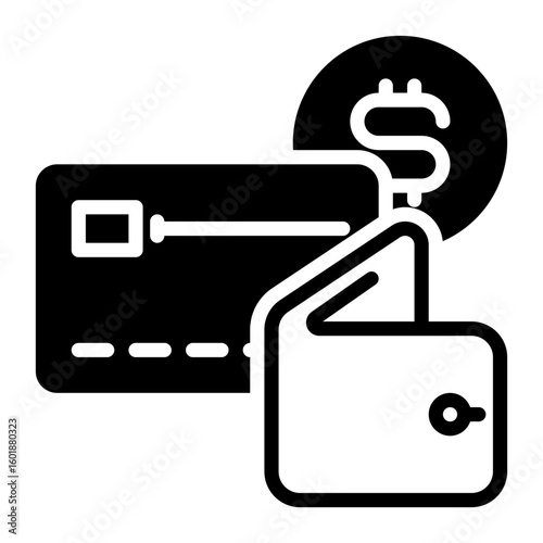 payment icon, glyph icon style