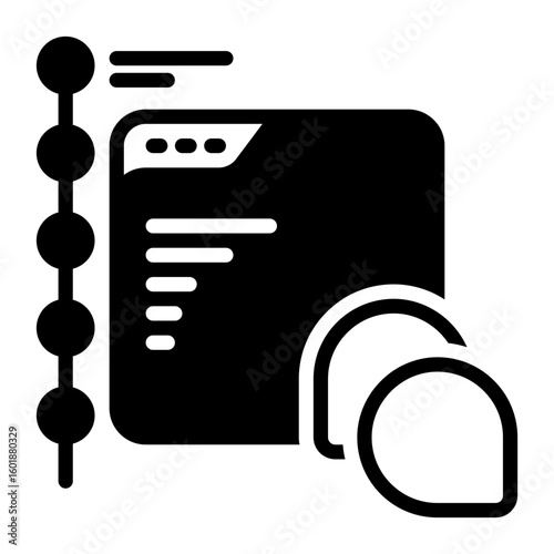 communication icon, glyph icon style