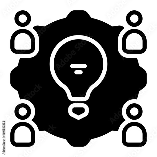 management icon, glyph icon style