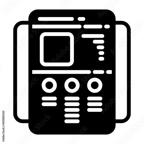 landing page icon, glyph icon style