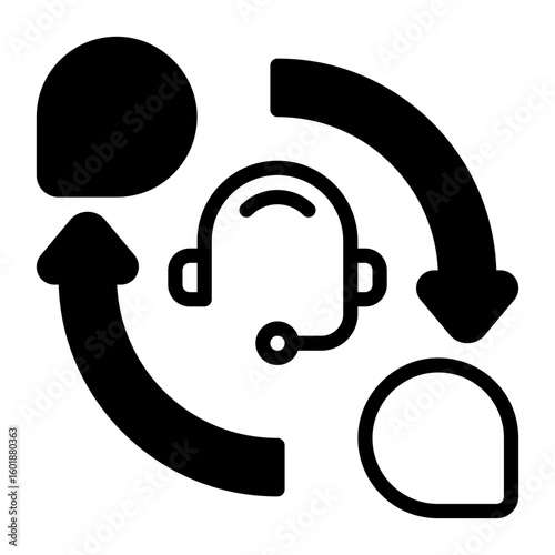 support icon, glyph icon style