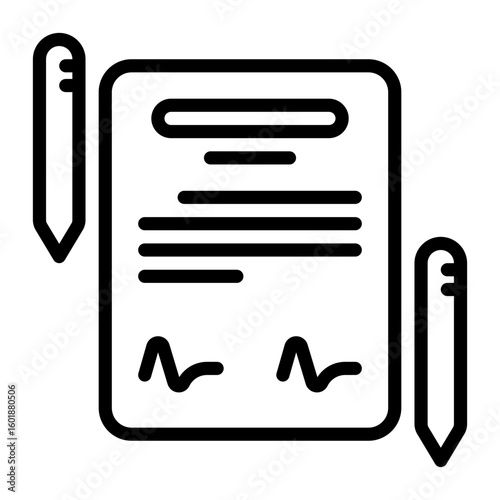 contract icon, line icon style