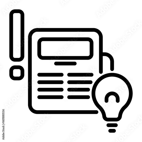 newsletter icon, line icon style
