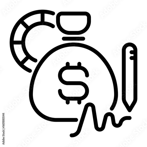 loan icon, line icon style
