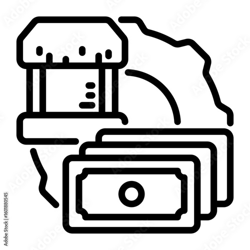 payment icon, line icon style