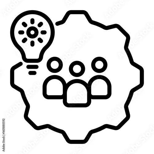 team icon, line icon style