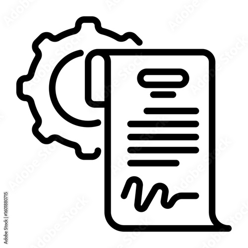 contract icon, line icon style