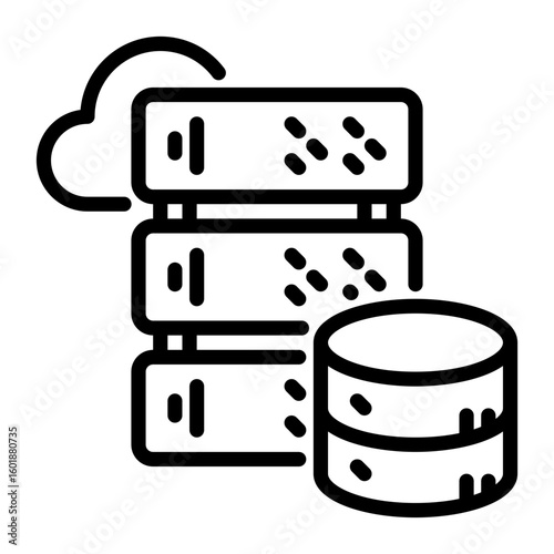 server icon, line icon style